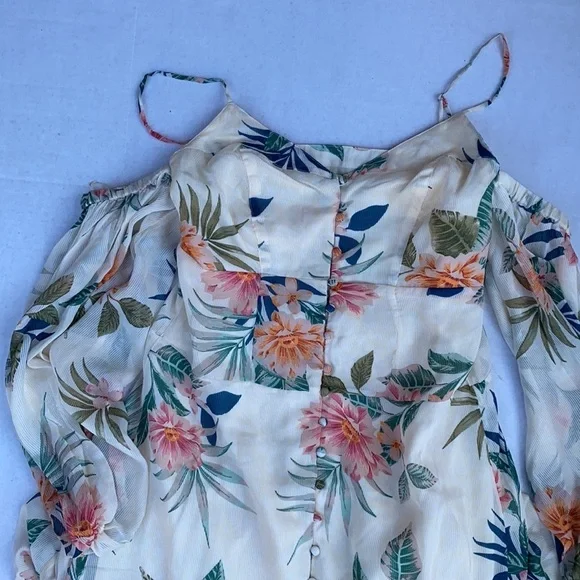 New GUESS Floral Print Dress SZ M - Picture 7 of 11